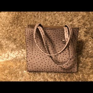 Grey Ostrich shoulder bag